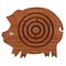 Saltoro Sherpi Benzara Pig Shape Labyrinth ball maze puzzle game In Wood, Brown-